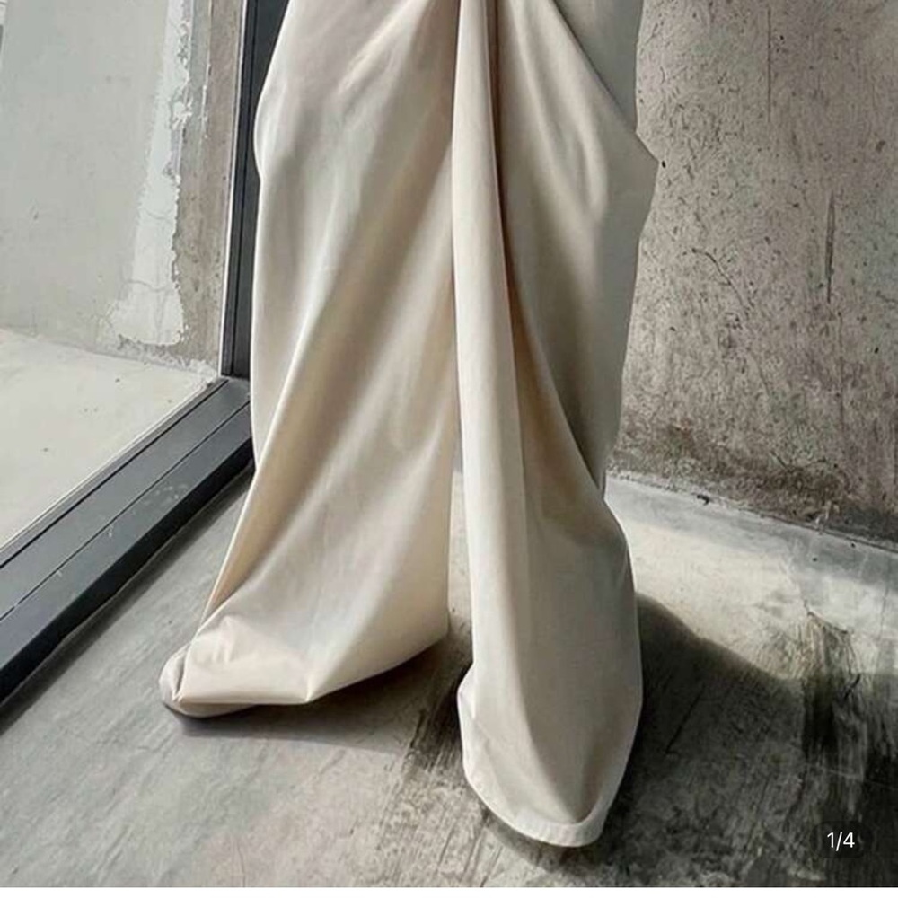 SHEIN Cream Wide-Leg Pants